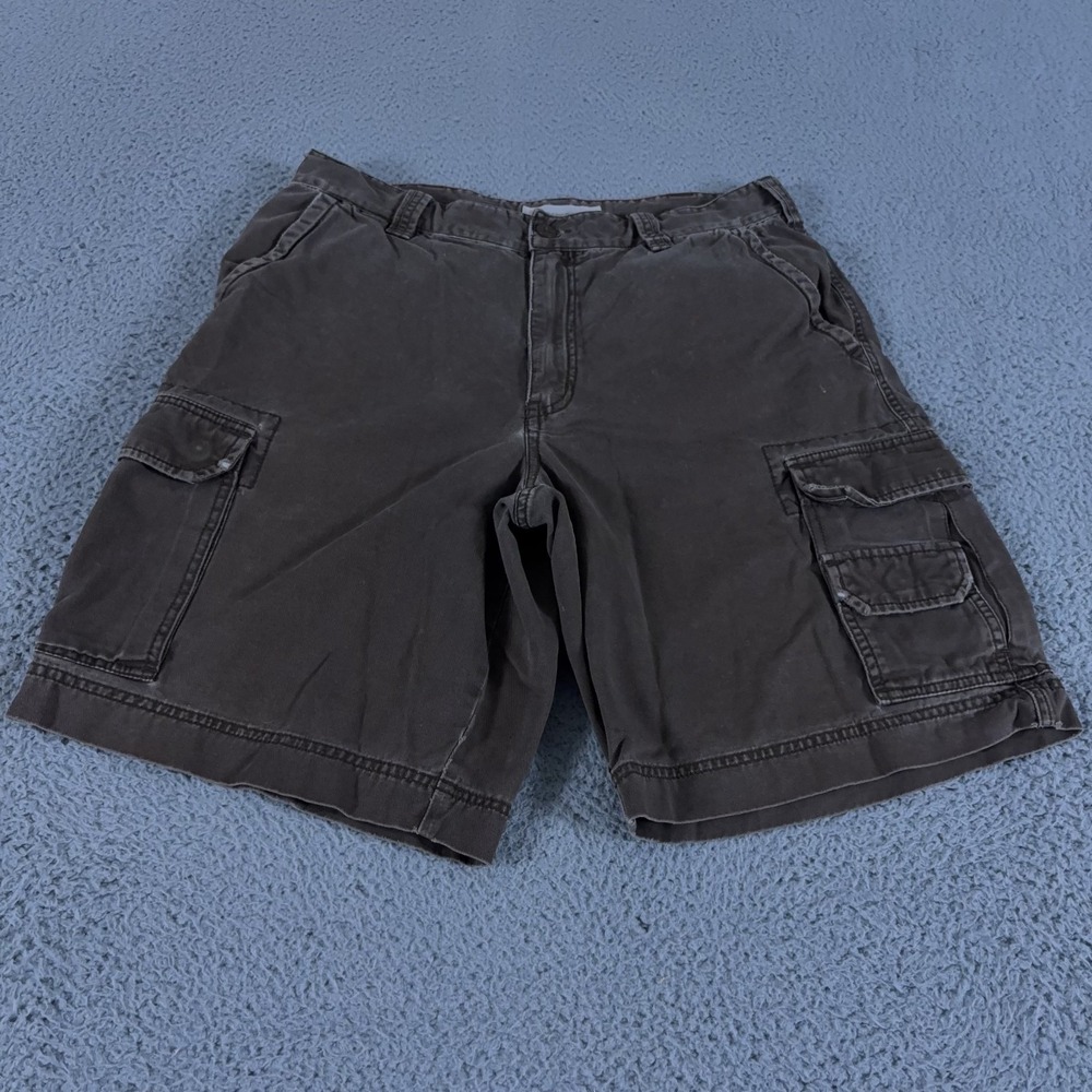 VINTAGE Mossimo Shorts Mens 34 Cargo Y2K Heavy Drawstring 10" Baggy Hiking Skate